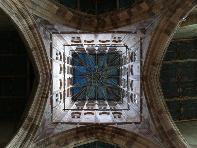 Vaulted tower ceiling