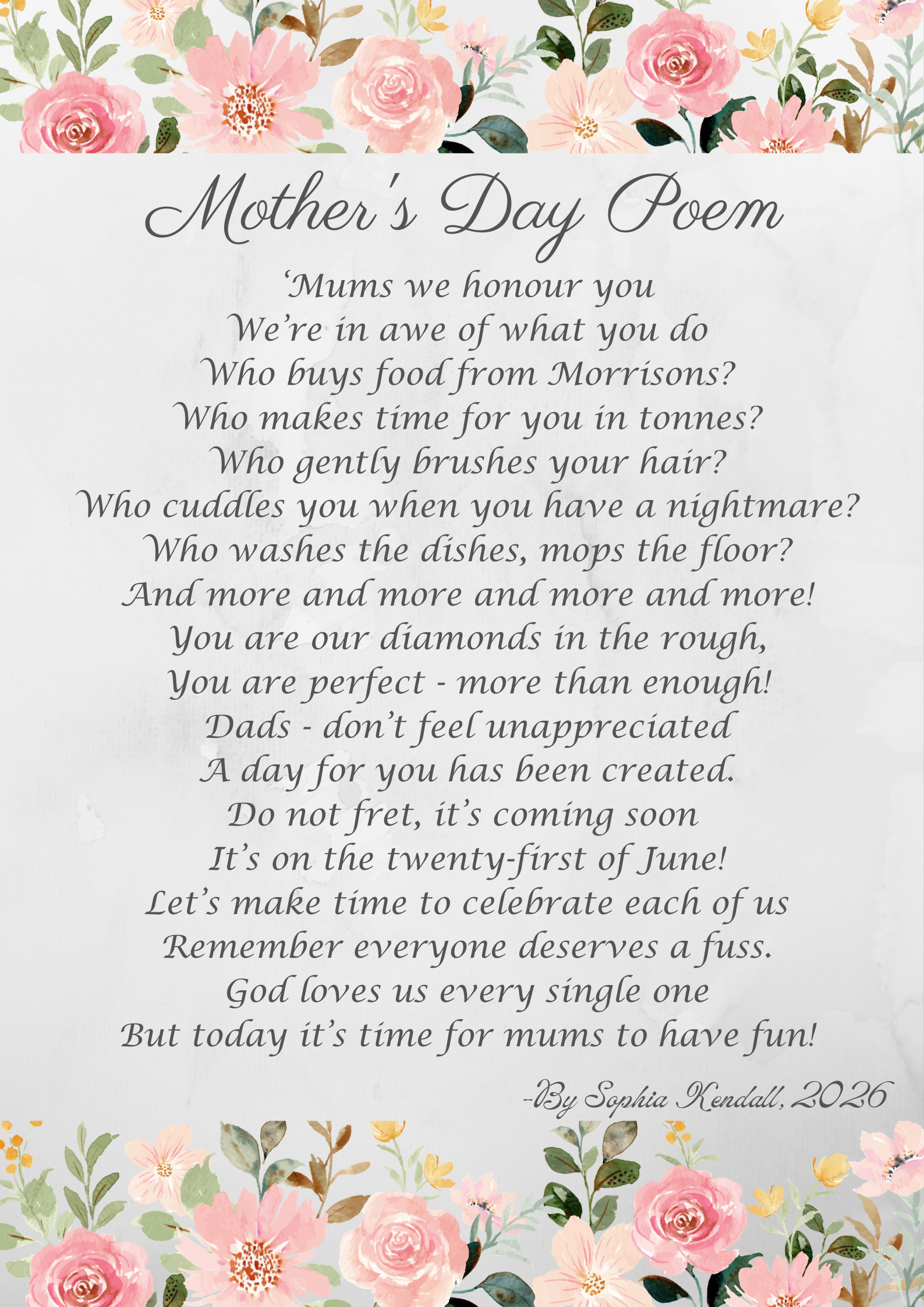Mothers Day Poem 2026